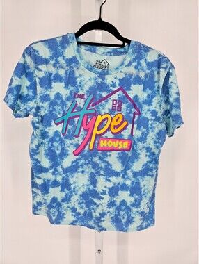 The Hype House Blue Tie-Dye Short Sleeve T-Shirt Womens Sz L